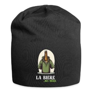 La bière... Ma mère - Bonnet en jersey - noir - Devant
