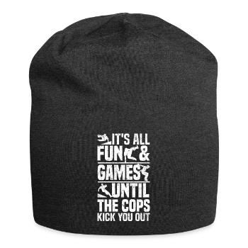 Sports de parkour | Parkour Parkur Freerunner Cadeau - Bonnet en jersey - charbon - Devant