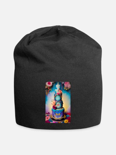 Beau gâteau pour célébrer l’occasion - Bonnet en jersey - noir