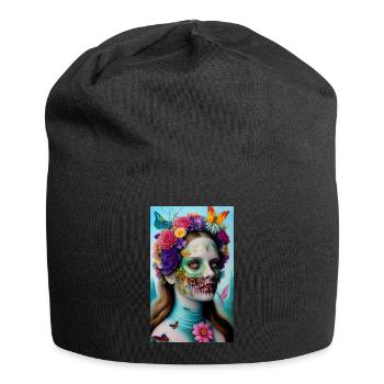 ARTWORK Flower Butterfly Beauty - Jersey Beanie - black - Front