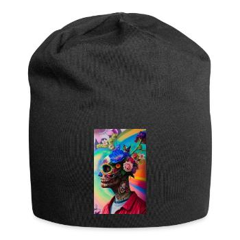 ARTWORK Flower Skull Head Guy - Jersey-Beanie - Schwarz - Vorne