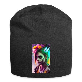 ARTWORK Zombie Gamergirl Rose - Jersey Beanie - charcoal grey - Front