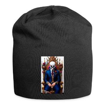 ARTWORK Skull Thron - Jersey-Beanie - Schwarz - Vorne