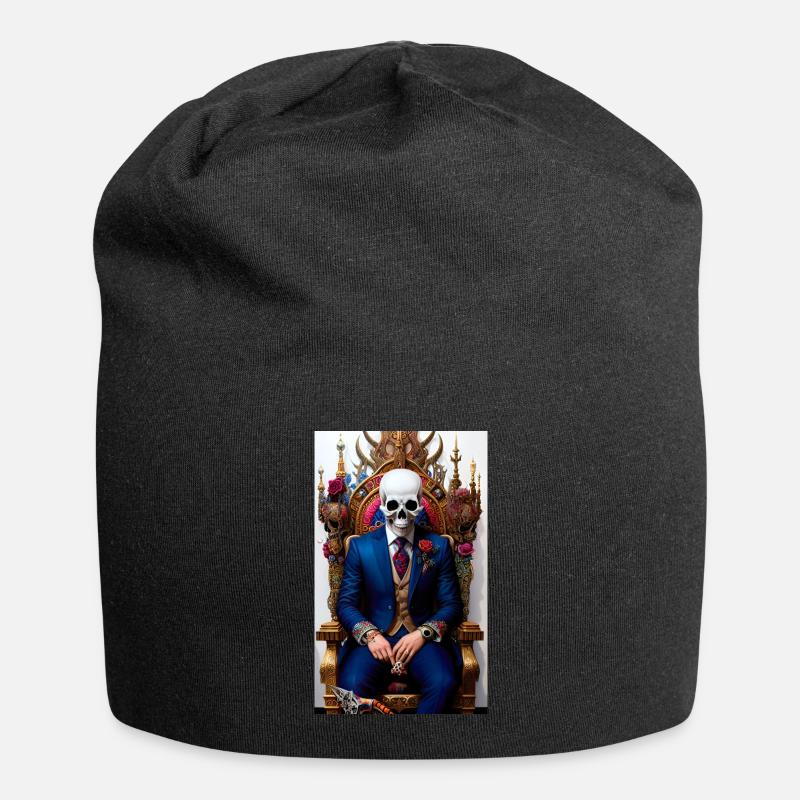 ARTWORK Skull Thron - Jersey-Beanie - Schwarz