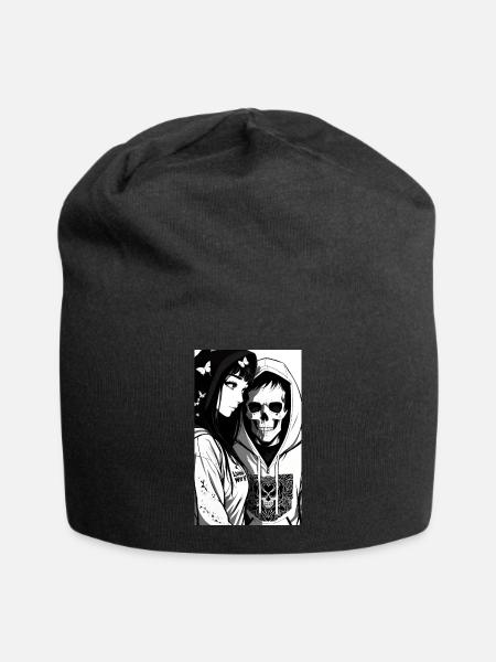 ARTWORK Love Eyes Couple - Jersey Beanie - black