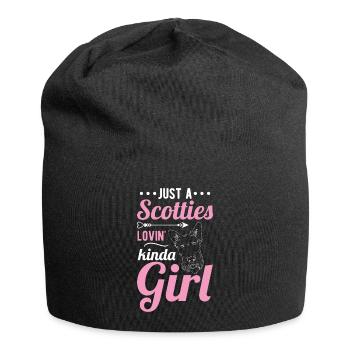 Scottish Terrier Scottie Hund - Jersey-Beanie - Schwarz - Vorne