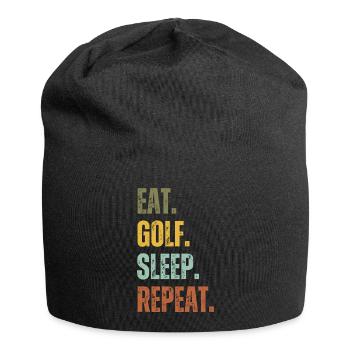 EAT GOLF SLEEP REPEAT - Jersey Beanie - black - Front