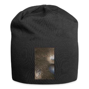 Den Weg in ein 3D-Wunderland ebnen - Jersey-Beanie - Schwarz - Vorne