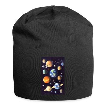 Space 01 - Jersey Beanie - black - Front