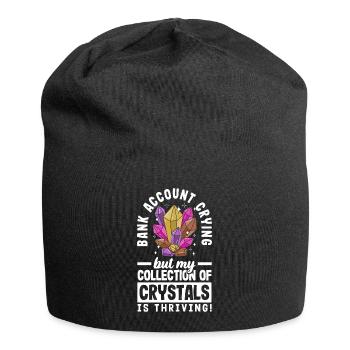 Bank Account Crying, Crystal Collection Thriving! - Jersey-Beanie - Schwarz - Vorne
