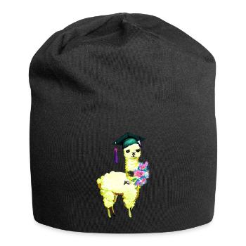 Bachelor Graduate Alpaca Studies School Leaving Certificate - Jersey Beanie - black - Front