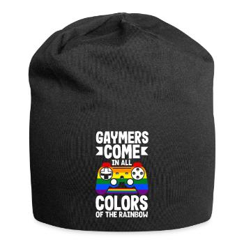 Gaymers come in all colors of the rainbow - Jersey Beanie - black - Front