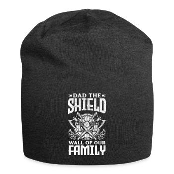 Dad The Shield Wall of Our Family Father's Day - Jersey Beanie - charcoal grey - Front