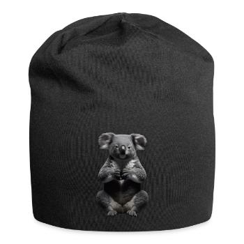 Koala en prière - Bonnet en jersey - noir - Devant