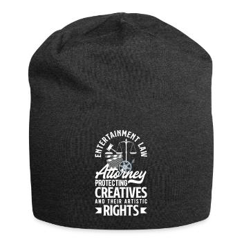 Entertainment Law Attorney Protecting Creatives - Jersey Beanie - charcoal grey - Front