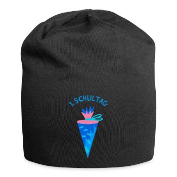 Schultüte 1. Schultag - Jersey-Beanie - Schwarz - Vorne