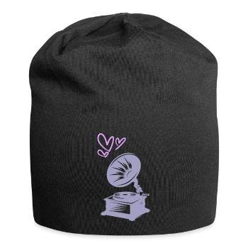 Music Vintage Gramophone - Jersey Beanie - black - Front