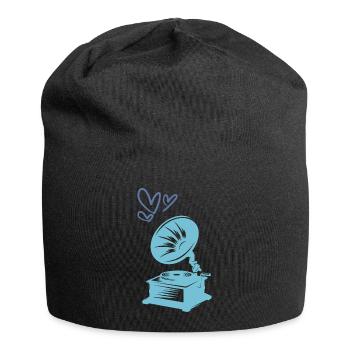 Music Gramophone Retro - Jersey Beanie - black - Front