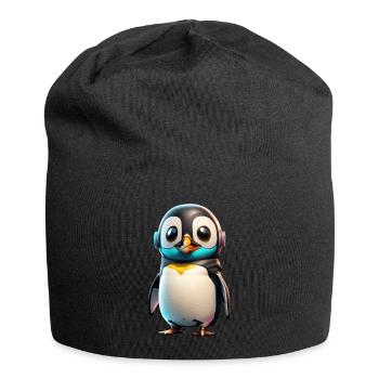 Robot Penguin - Jersey Beanie - black - Front