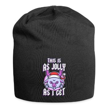 This Is As Jolly As I Get - Jersey Beanie - black - Front