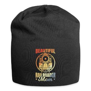 Eisenbahn Mama - Jersey-Beanie - Schwarz - Vorne