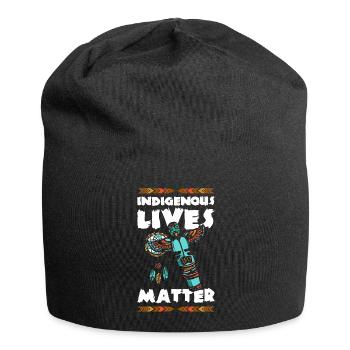 Indianisch Schädel Apache Häuptling - Jersey-Beanie - Schwarz - Vorne