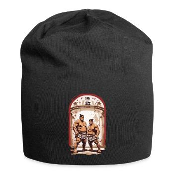 Sumo Ästhetik Japanische Kampfkunst Ringer - Jersey-Beanie - Schwarz - Vorne