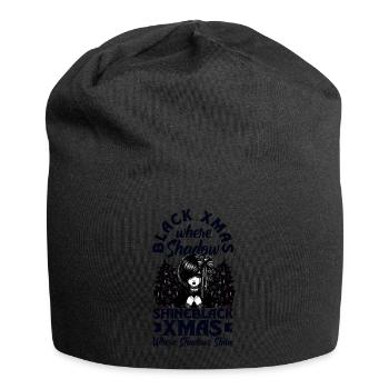 Black Xmas Where Shadows Shine Emocore Aesthetic - Jersey Beanie - black - Front