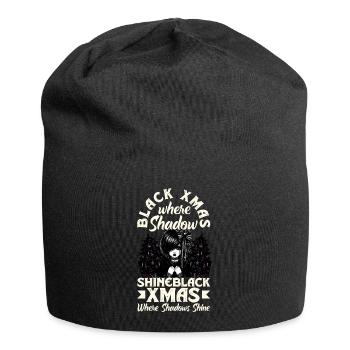 Black Xmas Where Shadows Shine Emocore Aesthetic - Jersey Beanie - black - Front
