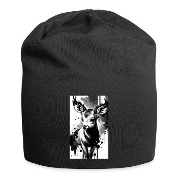 Adorable Deer - Jersey Beanie - black - Front
