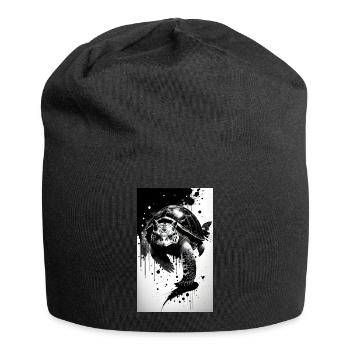 Ruhige Schildkröten - Jersey-Beanie - Schwarz - Vorne
