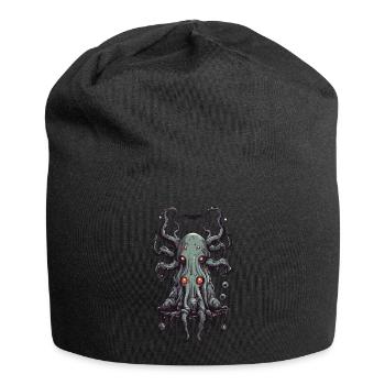 Monstre visqueux, créature mignonne de la nuit - Bonnet en jersey - noir - Devant