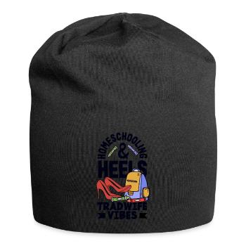 Classic Homeschool Mom Tradwife Homeschooling - Jersey-Beanie - Schwarz - Vorne