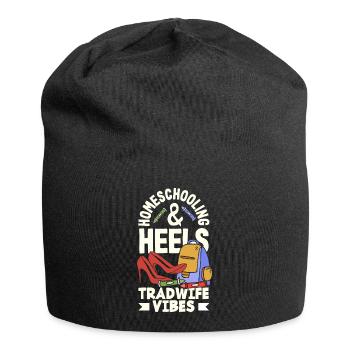 Classic Homeschool Mom Tradwife Homeschooling - Jersey Beanie - black - Front