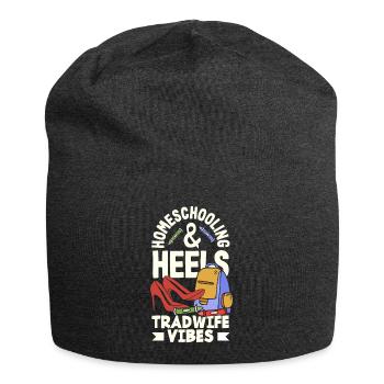 Classic Homeschool Mom Tradwife Homeschooling - Jersey-Beanie - Anthrazit - Vorne