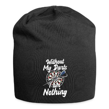 Dart Dartboard Bullseye Game - Jersey Beanie - black - Front