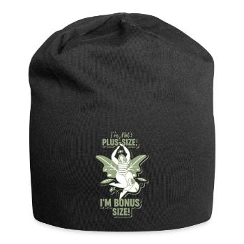 Kurvige Küken Bonusgröße Körperakzeptanz - Jersey-Beanie - Schwarz - Vorne