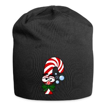 Drunken candy cane - Jersey Beanie - black - Front