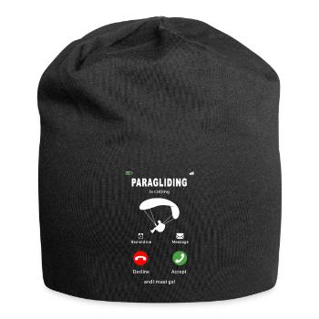 Paragliding is calling - Jersey-Beanie - Schwarz - Vorne