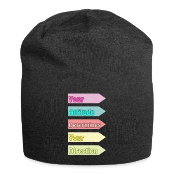 Your Attitude Determines Your Direction - Jersey Beanie - charcoal grey - Front