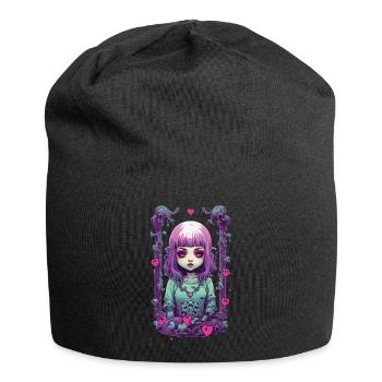 Pastel Goth Anime Gothic Girl Liebesdesign - Jersey-Beanie - Schwarz - Vorne