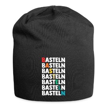 Bastler Basteln - Jersey-Beanie - Schwarz - Vorne