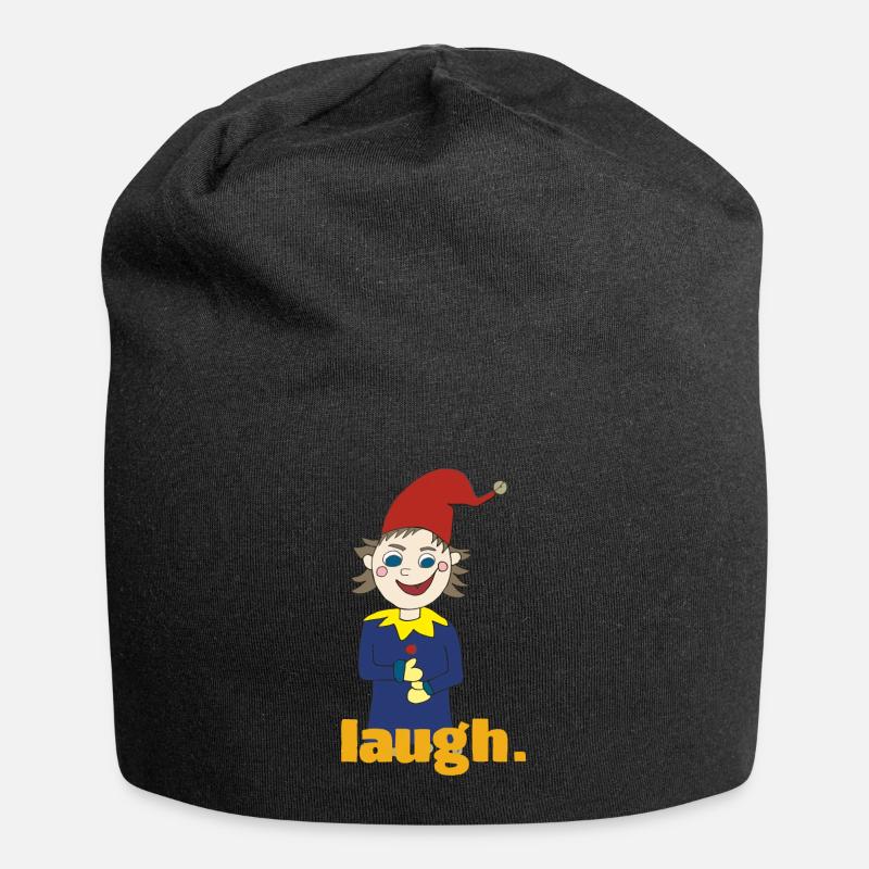 kasper laugh - Jersey-Beanie - Schwarz