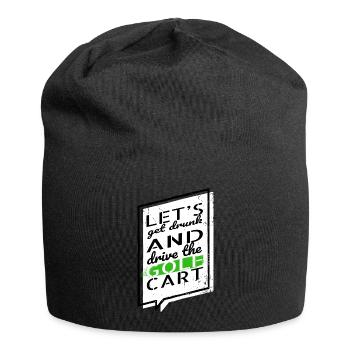 present idea golf ball humor girlsgolfgift - Jersey Beanie - black - Front