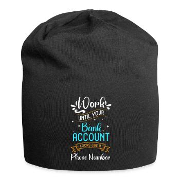 Reichtum Geldbörse Geschenk Gesundheit - Jersey-Beanie - Schwarz - Vorne