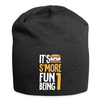 S'more Campfire Marshmallow Camping - Bonnet en jersey - noir - Devant