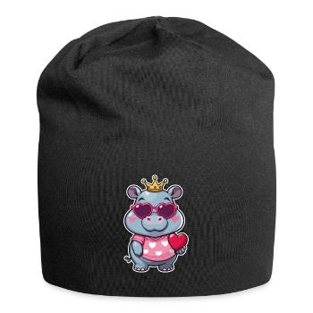 Hippopotamus - Jersey Beanie - black - Front