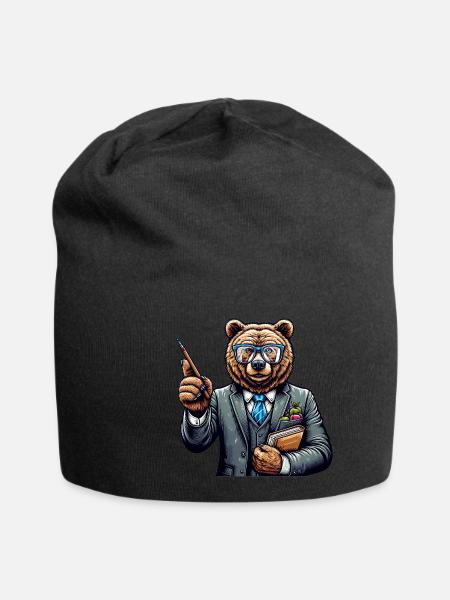 Cute Bear Teacher - Jersey-Beanie - Schwarz
