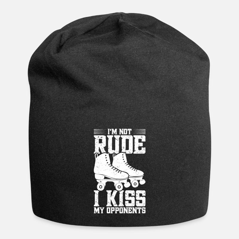 Roller Derby Gear Roller Skating Roller Derby - Bonnet en jersey - noir