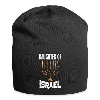 Jewish Candlebrum Menorah Hanukkah Jew Religion - Jersey Beanie - black - Front